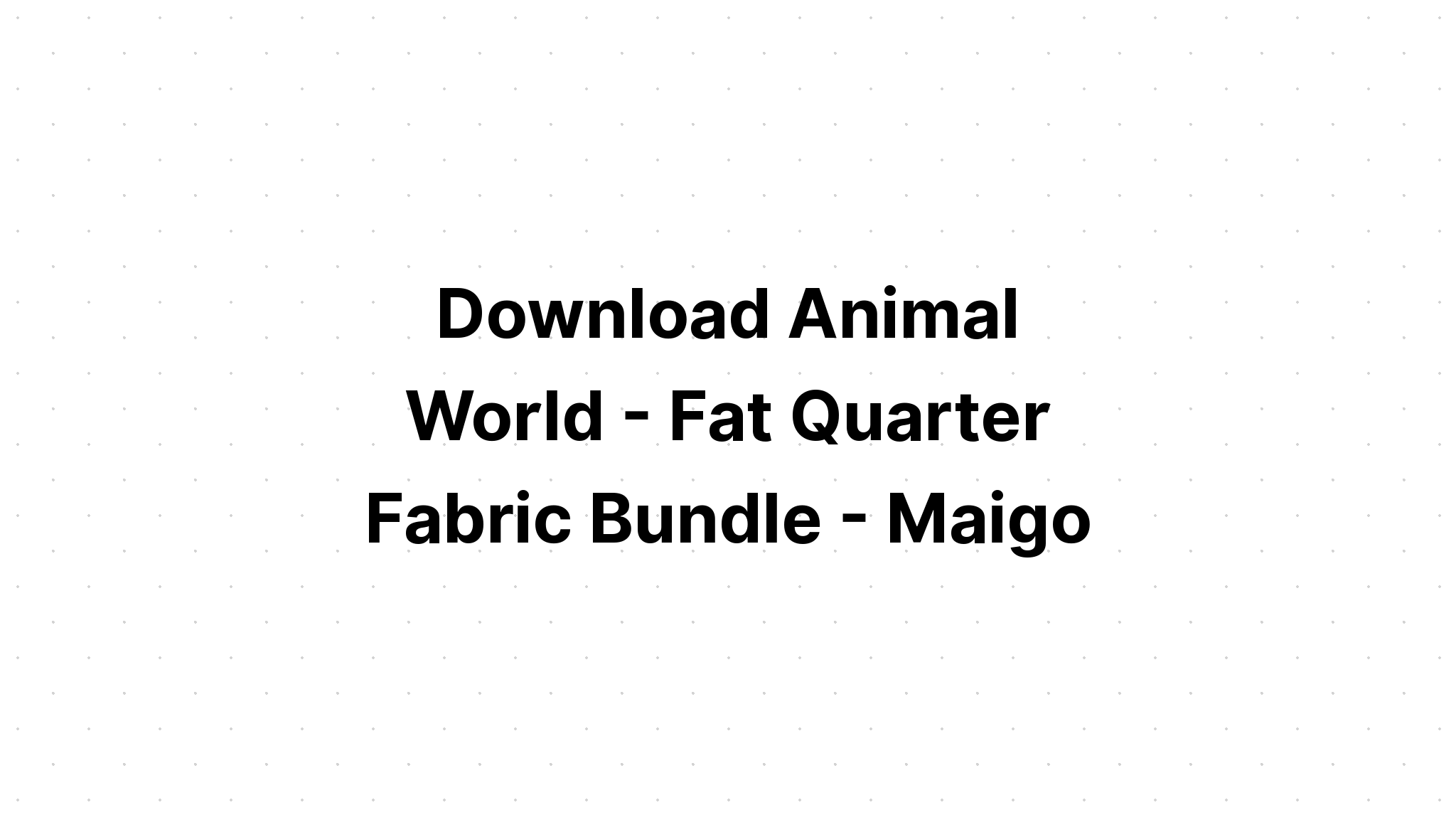 Download Huge Animal Bundle SVG File